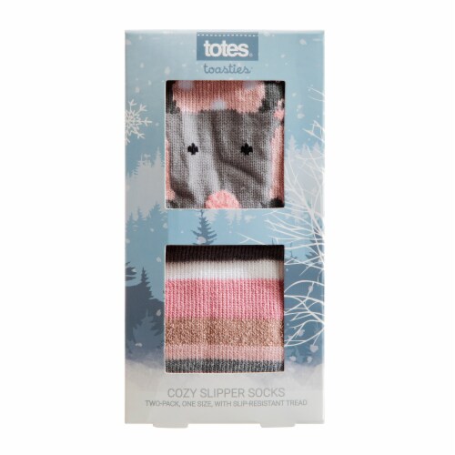 Totes Toasties Cozy Slipper Socks - Reindeer Perspective: front