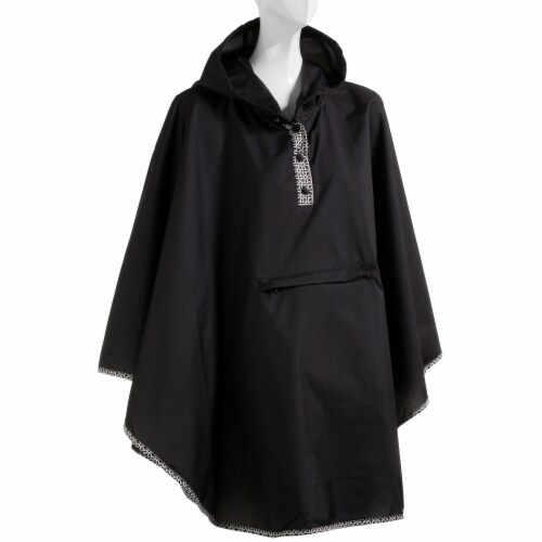 Totes Women's Rain Poncho - Black, 1 ct - Fred Meyer