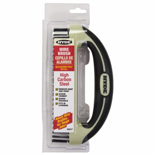 Hyde Tools 46837 8 in. Steel Ergonomic Wire Brush Perspective: front