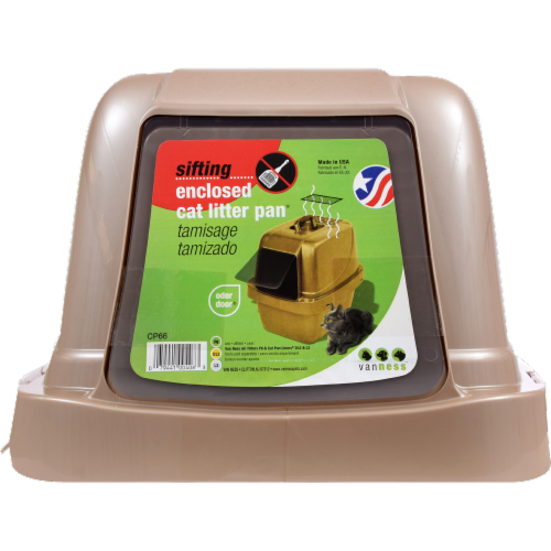 Van Ness Large Enclosed Sifter Cat Pan Perspective: front
