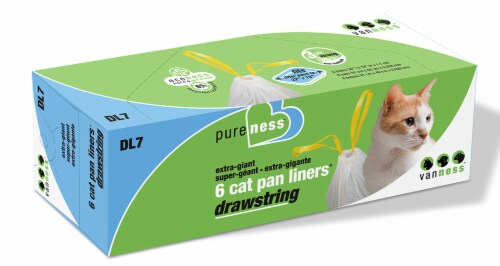 Van Ness Extra Giant Drawstring Cat Pan Liners Perspective: front