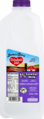 Lamers Dairy Diaryland's Best 1% Lowfat Milk Perspective: front