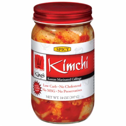 King's Spicy Kimchi Korean Marinated Cabbage Perspective: front