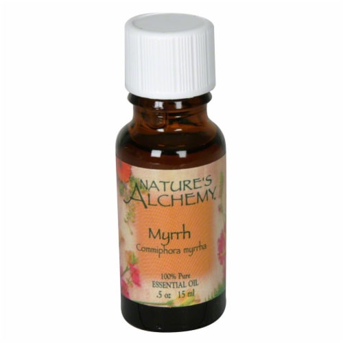 Nature's Alchemy Essential Myrrh Oil Perspective: front