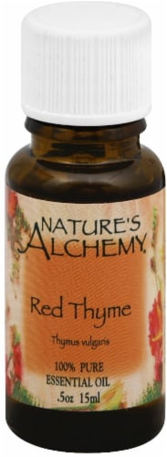 Nature's Alchemy Red Thyme Essential Oil Perspective: front