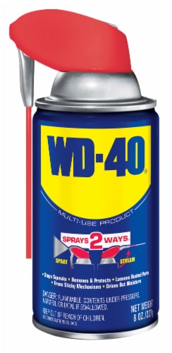 WD-40® Multi-Use Product with SMART STRAW SPRAYS 2 WAYS Perspective: front