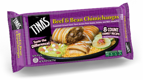 Tina's Beef & Bean Chimichanga Perspective: front