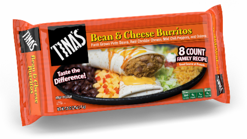 Tina's Bean & Cheese Burritos Perspective: front