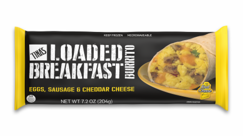Tina's Loaded 5-Layer Breakfast Sausage Burrito Perspective: front