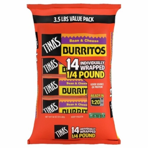 Tina's® Bean & Cheese Burittos Perspective: front