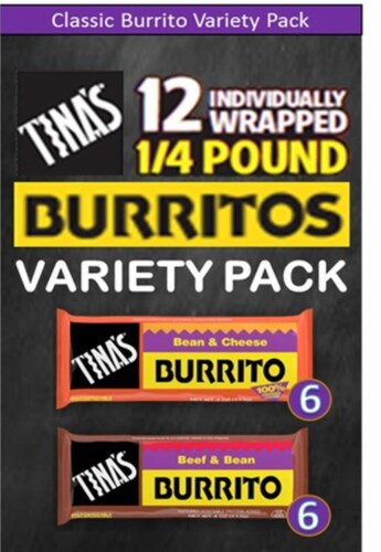Tina's Burritos Variety Pack Perspective: front