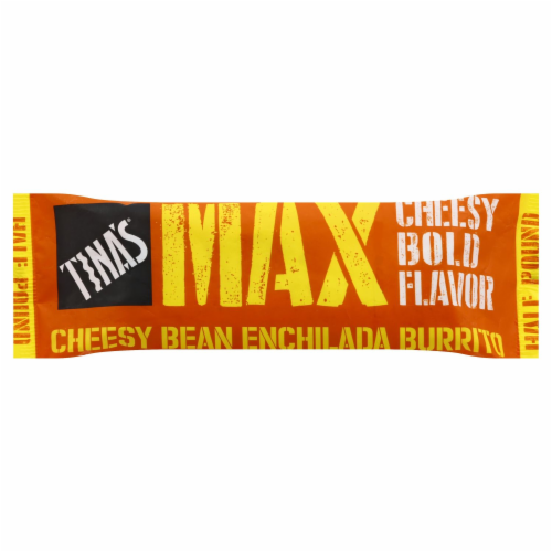 Tina's Max Cheesy Bean Enchilada Burrito Perspective: front