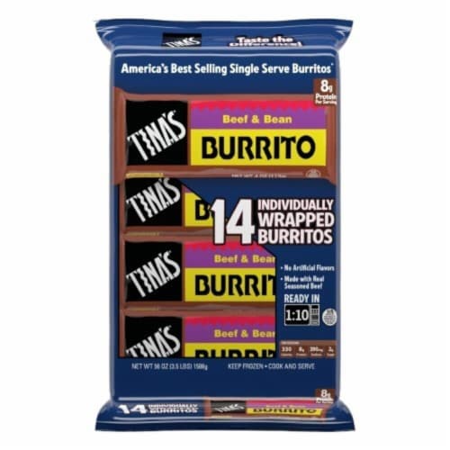 Tina's® Beef & Bean Burrito Perspective: front