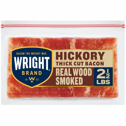 Wright® Brand Thick Sliced Hickory Smoked Bacon Perspective: front