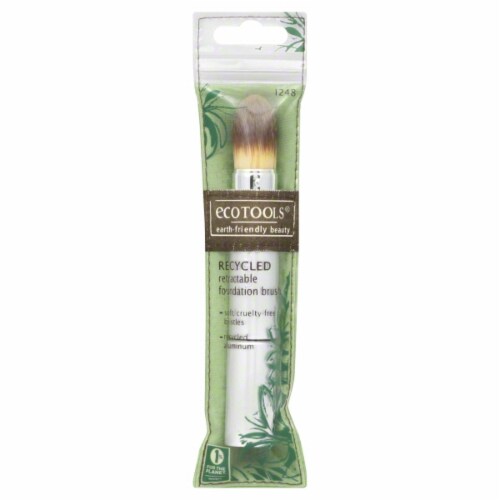EcoTools Recycled Retractable Foundation Brush Perspective: front