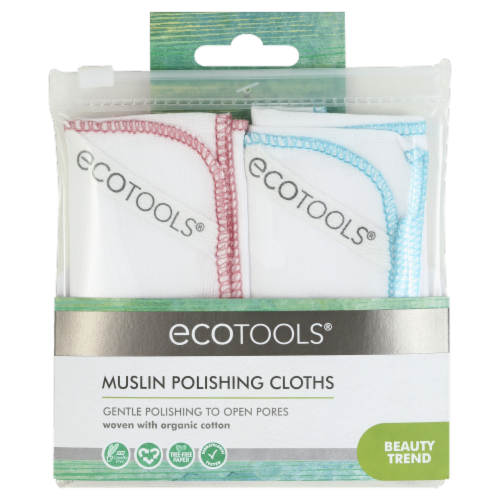 EcoTools Muslin Polishing Cloths 2 Count Perspective: front