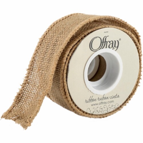 Offray Wired Burlap Ribbon 1-1/2 X9'-Natural, 1 count - Kroger