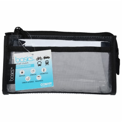 Basics® Clear Clutch Cosmetic Bag Perspective: front