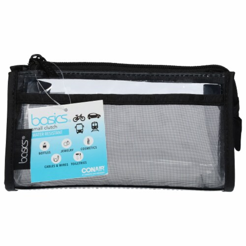 Basics® Clear Clutch Cosmetic Bag Perspective: front