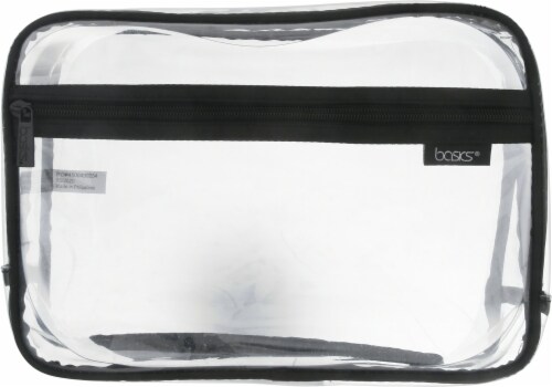 Modella Basics Large PVC Organizer Cosmetics Bag Perspective: front