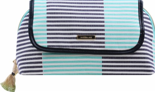 Sophia Joy Two Tone Stripe Clutch Perspective: front