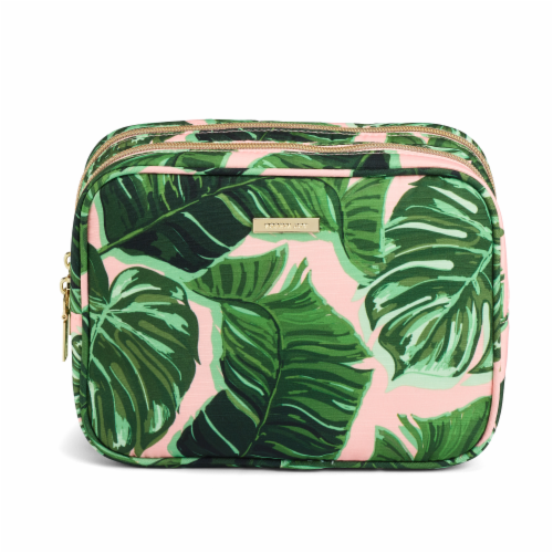 Sophia Joy Tropical 2-Zipper Cosmetic Organizer Perspective: front
