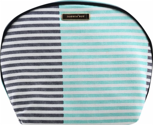 Sophia Joy Two Tone Round Top Kit Makeup Bag Perspective: front