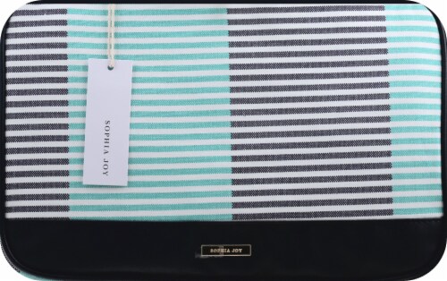 Sophia Joy Two Tone Stripe Weekender Makeup Bag Perspective: front