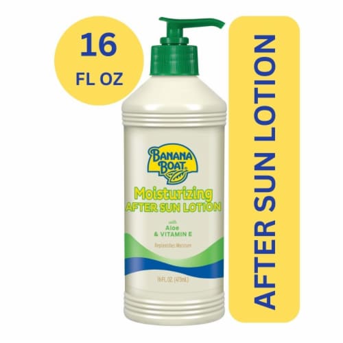 Banana Boat Moisturizing After Sun Lotion with Aloe and Vitamin E Perspective: front