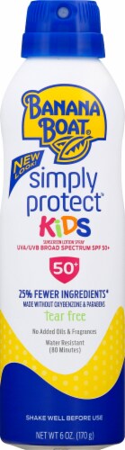 Banana Boat Simply Protect Kids Sunscreen Spray SPF 50+ Perspective: front