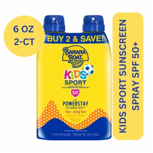 Banana Boat® Kids Sport Sunscreen Spray Twin Pack SPF 50+ Perspective: front