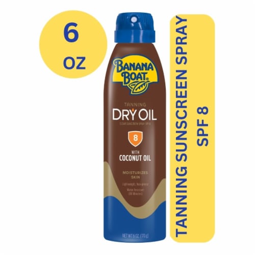 Banana Boat Tanning Dry Oil with Coconut Oil SPF 8 Spray Sunscreen