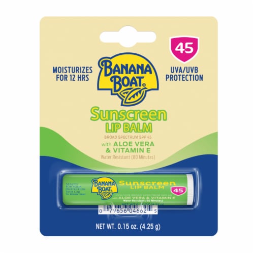 Banana Boat® Sunscreen Lip Balm with Aloe Vera & Vitamin E SPF 45 .15 oz