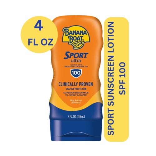Banana Boat Ultra Sport Sunscreen Lotion SPF 100 Perspective: front