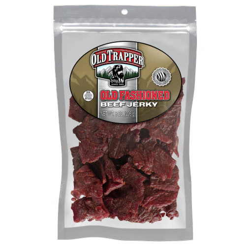 Old Trapper Old Fashioned Beef Jerky Perspective: front