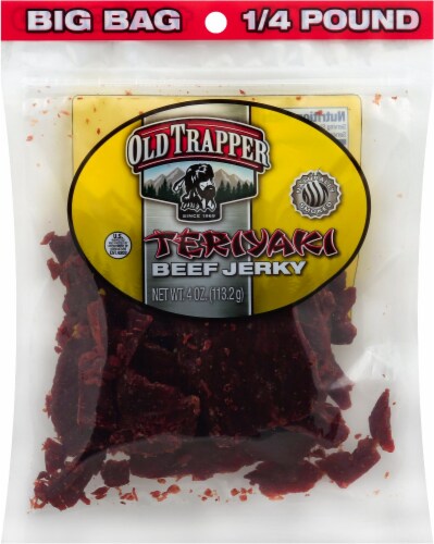 Old Trapper Teriyaki Beef Jerky Perspective: front