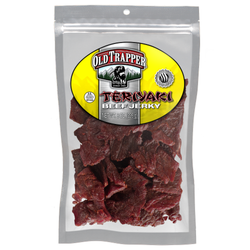 Old Trapper Teriyaki Beef Jerky Perspective: front