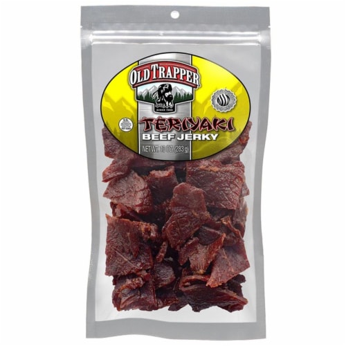 Old Trapper Teriyaki Beef Jerky Bags Perspective: front