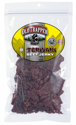 Old Trapper Teriyaki Beef Jerky Perspective: front