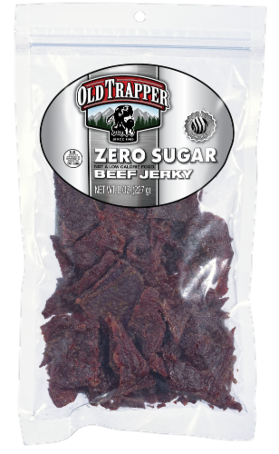 Old Trapper Zero Sugar Beef Jerky Perspective: front