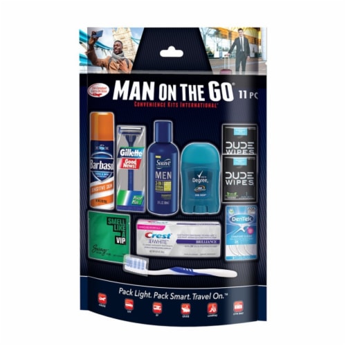 Man on the Go Men’s Get Away Travel Kit, 10 pc