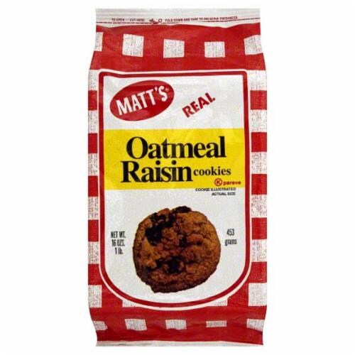 Matt's Oatmeal Raisin Cookies Perspective: front