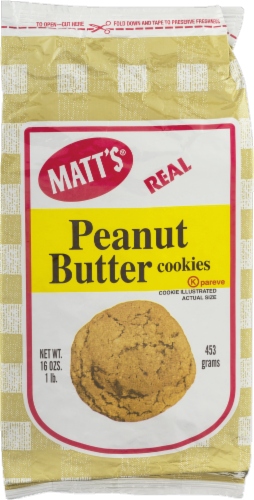 Matt's® Real Peanut Butter Cookies Perspective: front