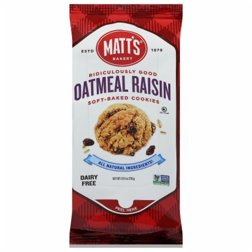 Matt's Oatmeal Raisin Cookies Perspective: front