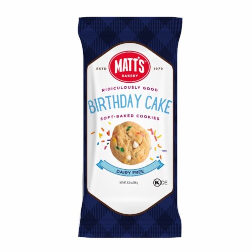 Matt's Bakery® Soft Baked Birthday Cake Cookies Perspective: front