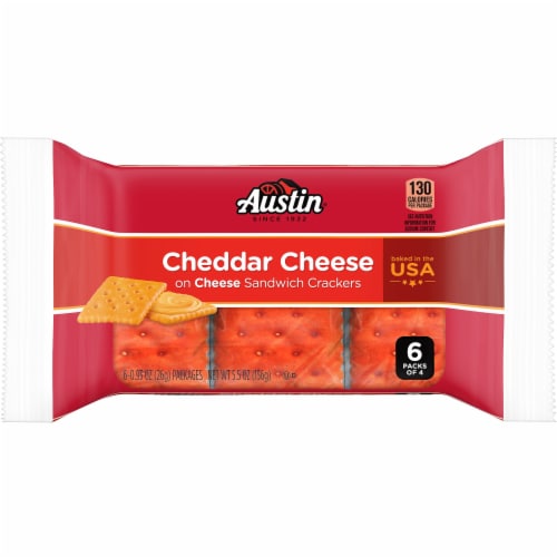 Austin Peanut Butter on Cheese Sandwich Crackers Perspective: front