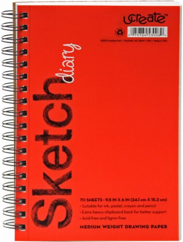 Carolina Pad U-Create Wire Bound Sketch Diary - 9.5 x 6 Inch Perspective: front