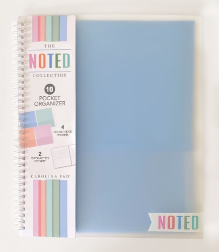 Studio C Noted 10 Pocket Organizer with Color Pockets Upright Perspective: front