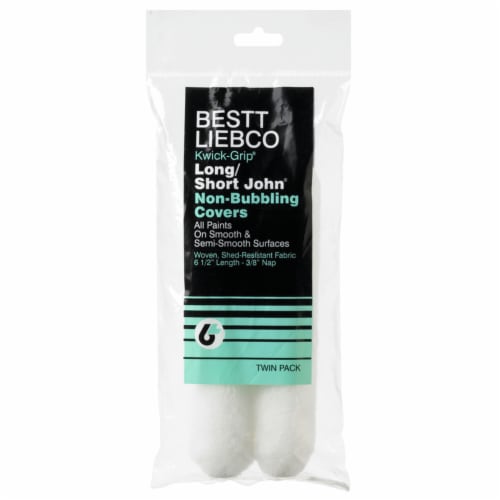 Bestt Liebco  Non-Bubbling  Woven  6-1/2 in. W x 3/8 in.  Mini  Paint Roller Cover  2 pk - Perspective: front