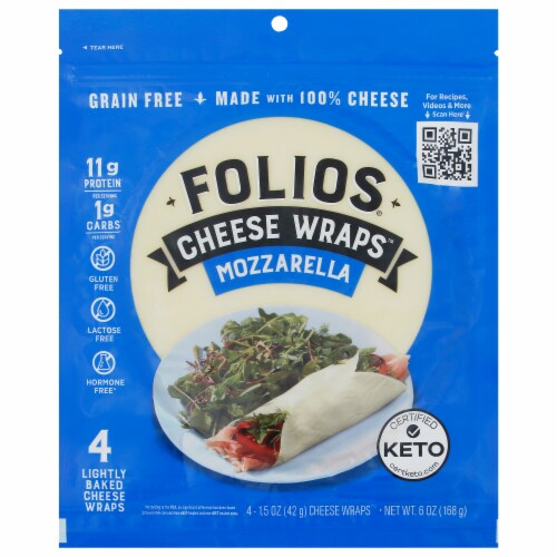 Folios® Cheese Wraps™ Mozzarella Perspective: front